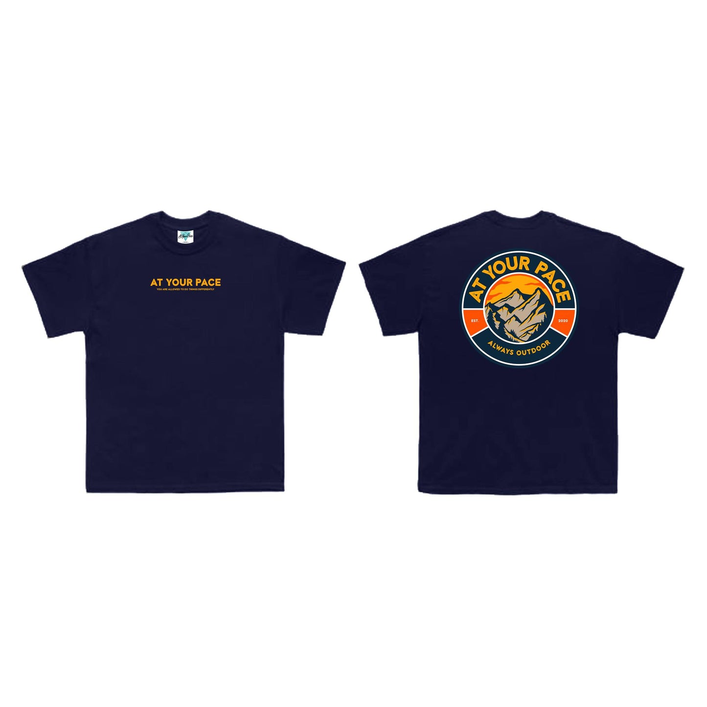 At Your Pace, Tshirt, Circle Navy Color