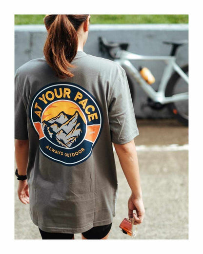 At Your Pace, Tshirt, Circle Charcoal Color