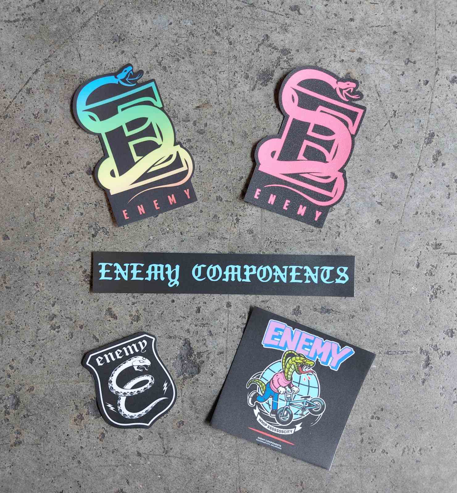 Enemy Components Sticker pack - Matte (pack of 5pcs) – BMX Cycle Center