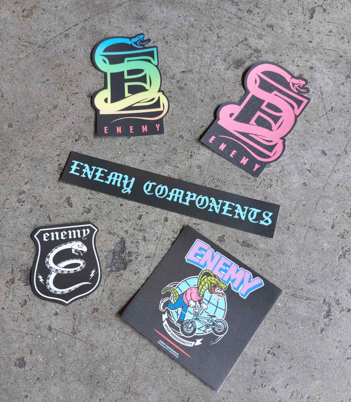 Component Sticker Enemy Components Sticker pack - Matte (pack of 5pcs) – BMX Cycle Center