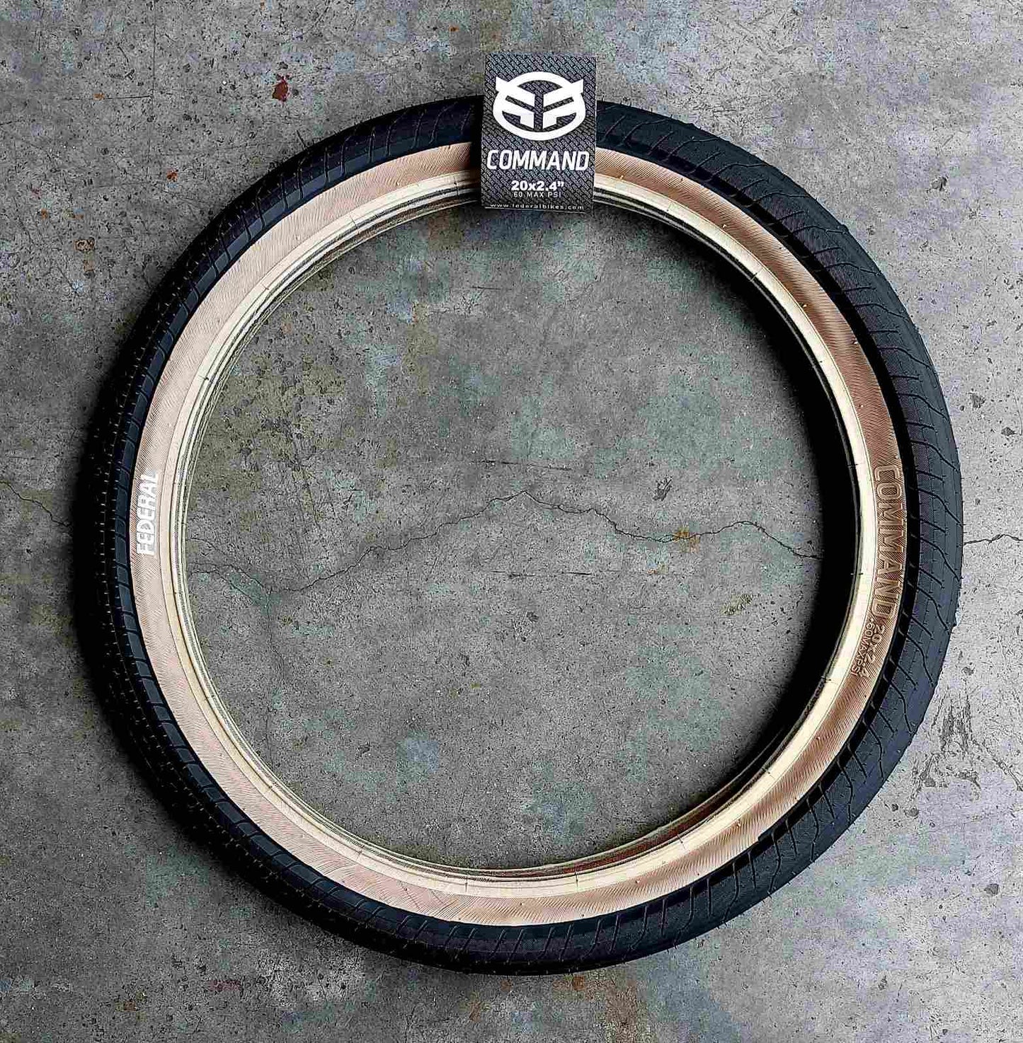 Federal Command LP BMX Tire 20 x 2.4", Black/ Tan Wall