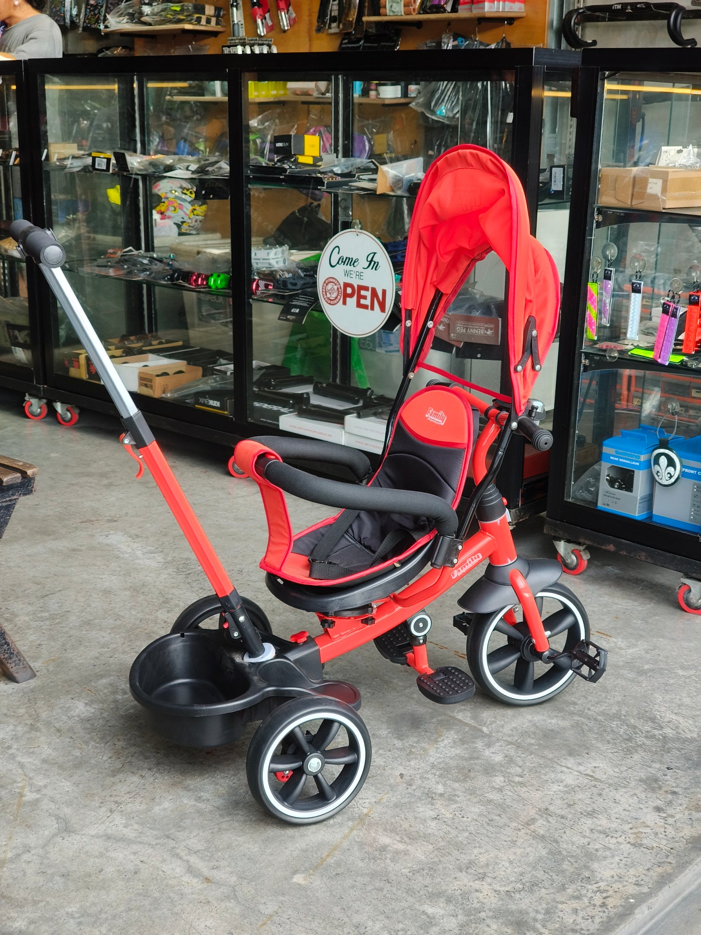 Trikes for toddlers w/ Canopy & Handle, convertible seat