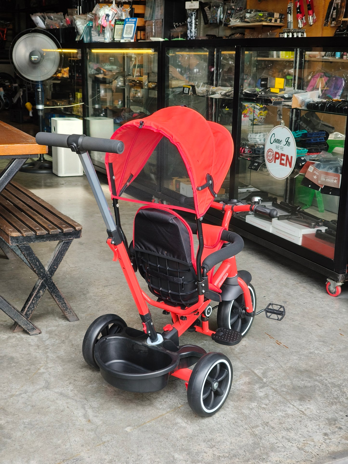Trikes for toddlers w/ Canopy & Handle, convertible seat