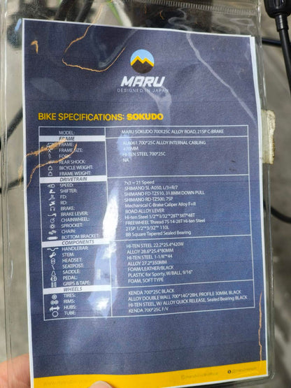 Road Bike Maru Sokudo 700C