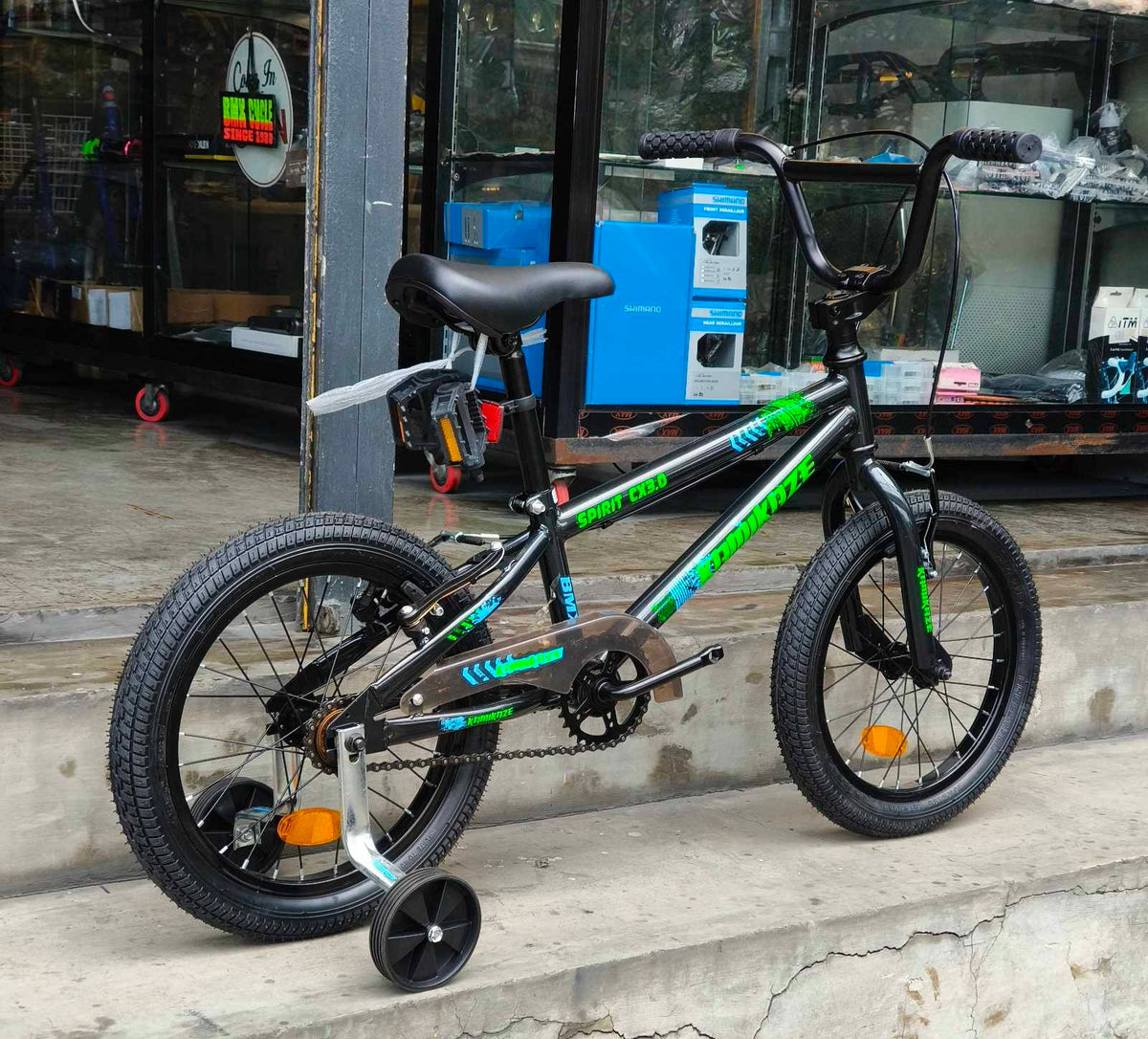 Bike 16 Kamikaze, Alloy Rims (suitable for kids aged 4–5 years old) Black