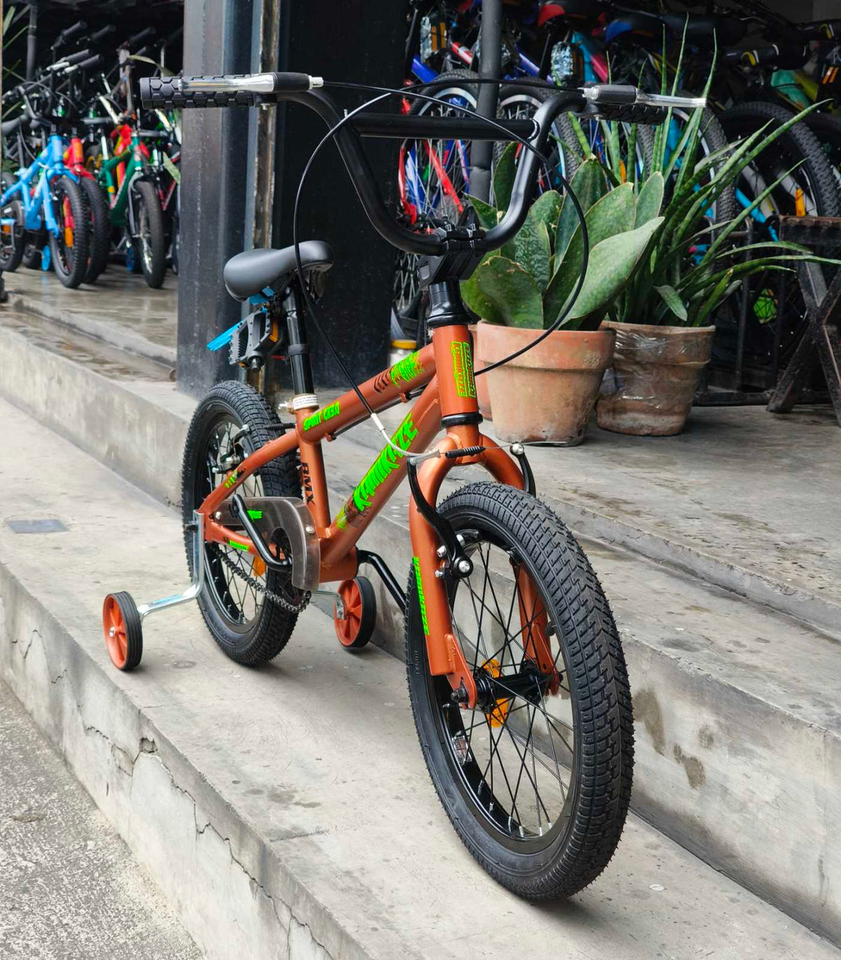 Bike 16 Kamikaze, Alloy Rims (suitable for kids aged 4–5 years old) Copper