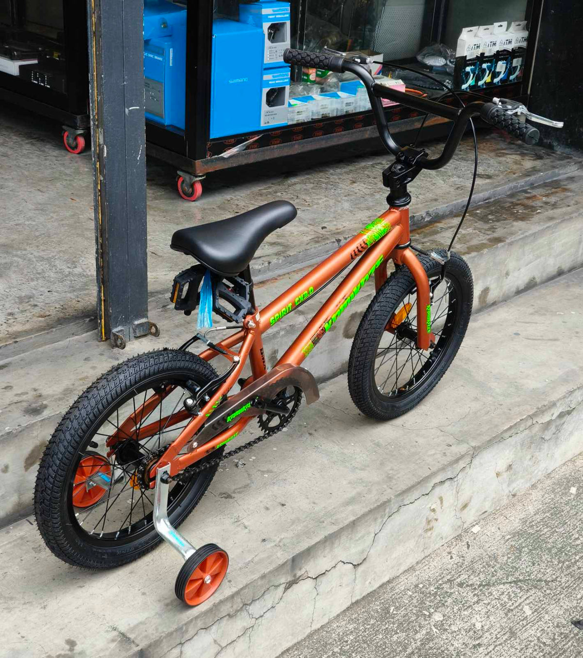 Bike 16 Kamikaze, Alloy Rims (suitable for kids aged 4–5 years old) Copper