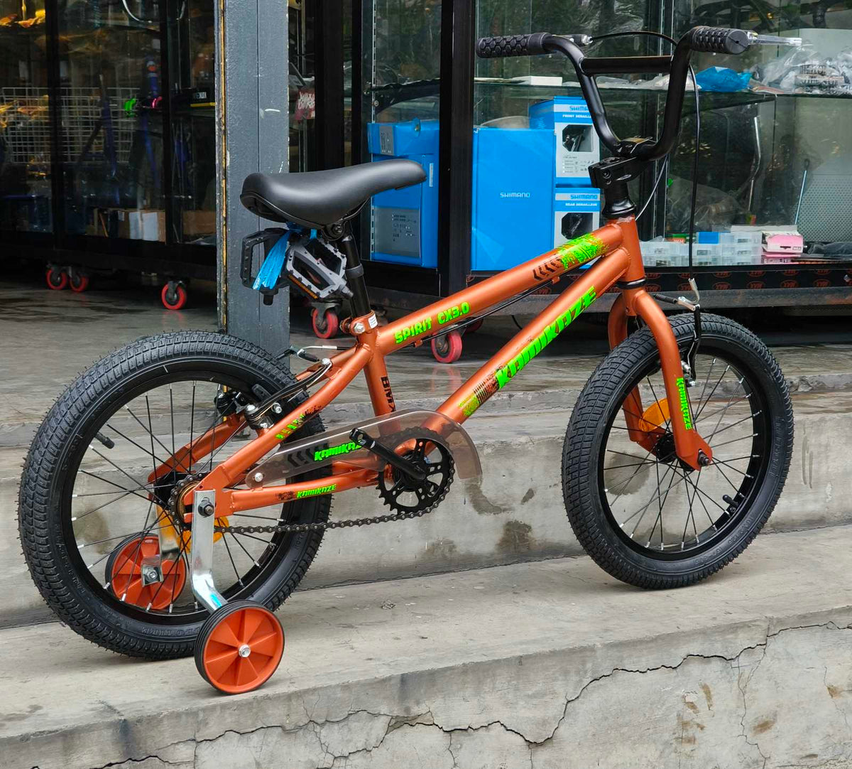 Bike 16 Kamikaze, Alloy Rims (suitable for kids aged 4–5 years old) Copper