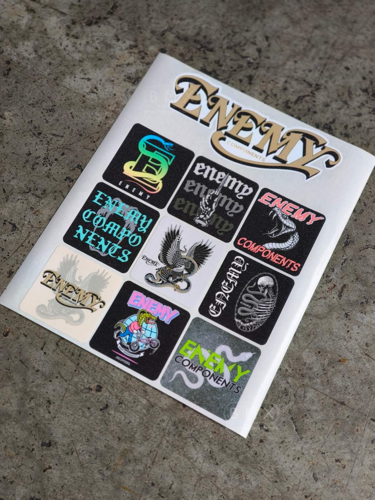 Component Sticker Enemy Components Sticker Packs – BMX Cycle Center